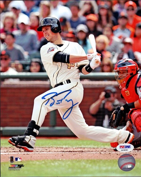 BUSTER POSEY AUTOGRAPHED SIGNED 8X10 PHOTO SAN FRANCISCO GIANTS PSA/DNA