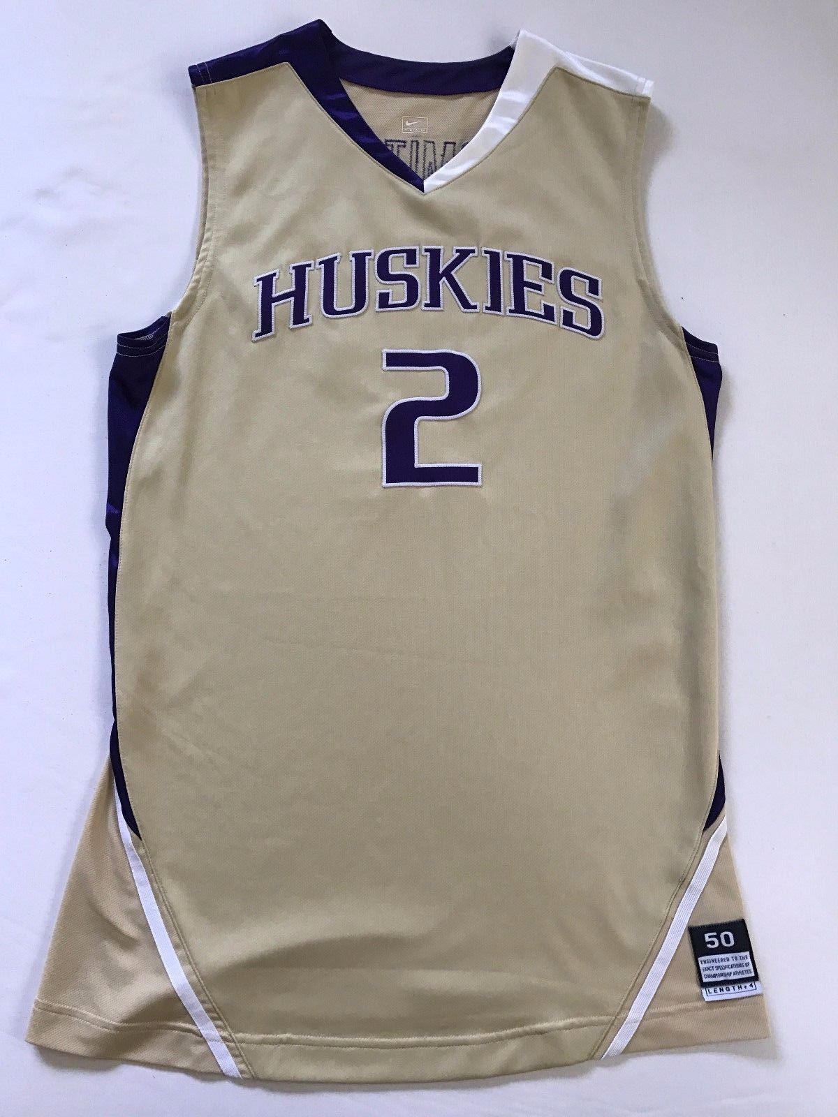 Washington Huskies Nike Dri-FIT Men's Team Issued Gold Basketball Jersey