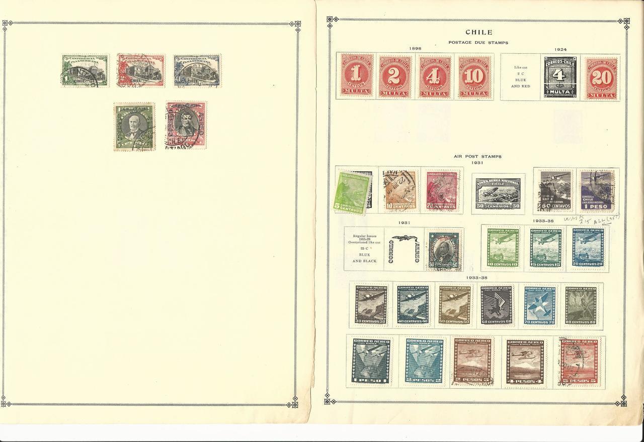 Chile Collection 1853-1940 on 7 Scott International Pages