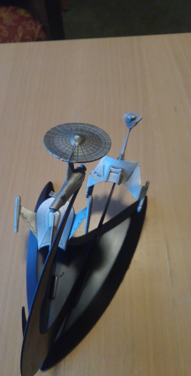 1990 STAR TREK Franklin Mint "BEYOND THE FINAL FRONTIER" 3 Pewter Ship Sculpture