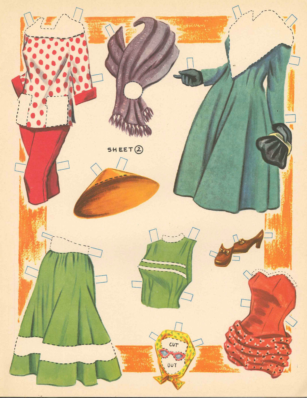 VINTAGE UNCUT 1950S KAY KIM TRIM CLOTHES PAPER DOLL ORG SZ HD~LASER REPRODUCTION