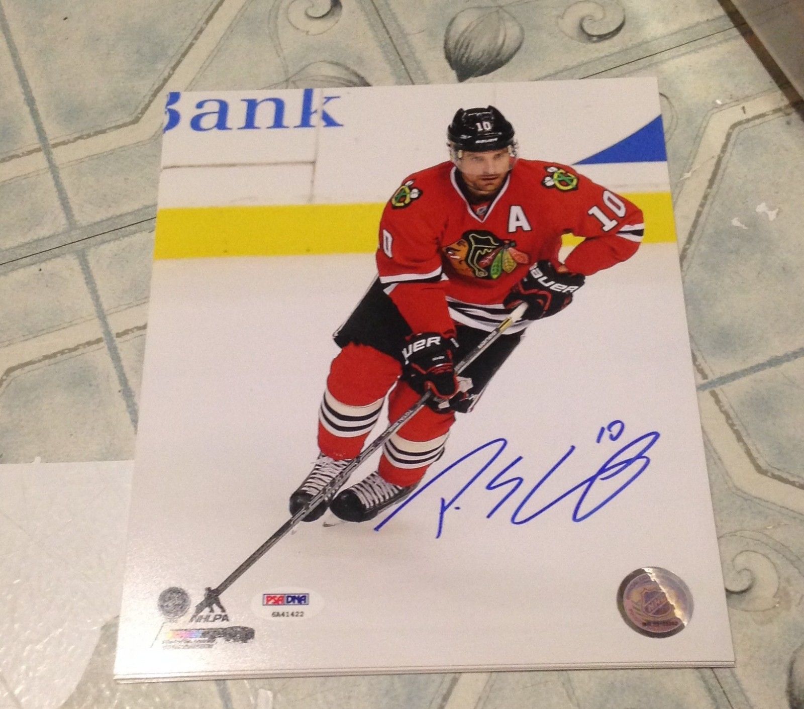 PATRICK SHARP Autographed Signed BLACKHAWKS 8x10 Photo PSA/DNA COA