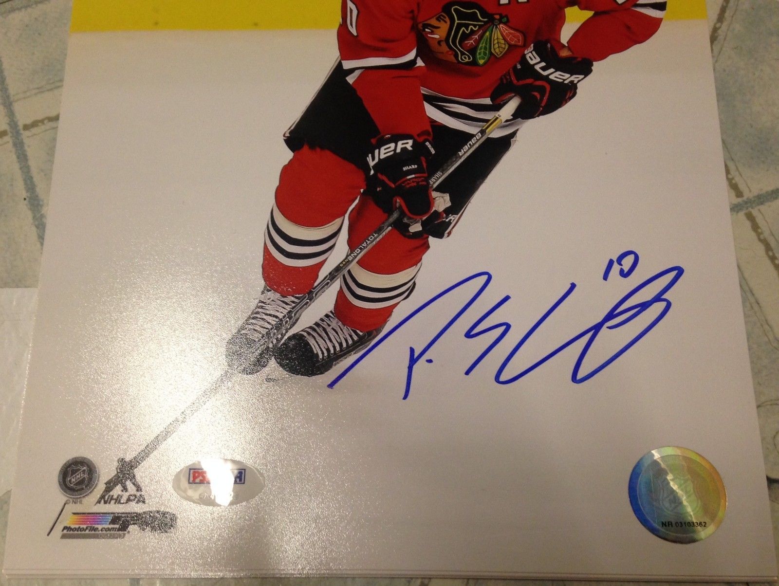 PATRICK SHARP Autographed Signed BLACKHAWKS 8x10 Photo PSA/DNA COA