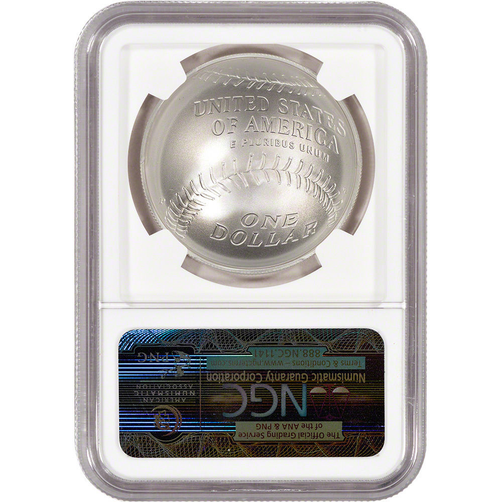 2014-P US Baseball BU Silver $1 - NGC MS69 - HOF Label - Cal Ripken Jr.