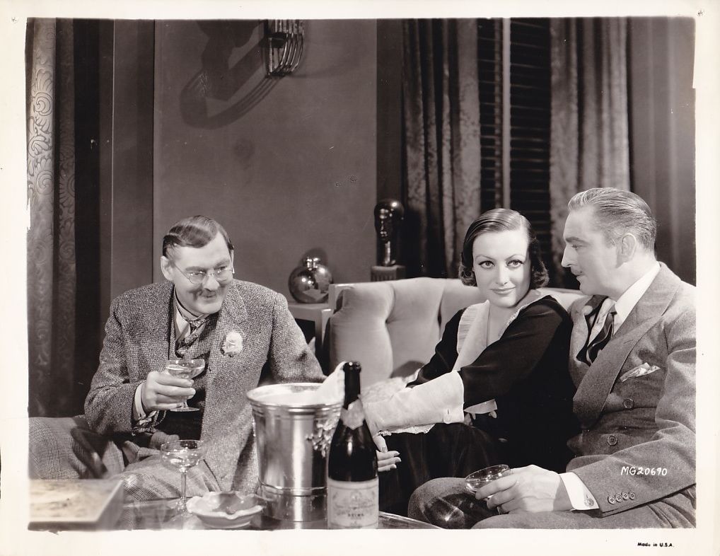 JOAN CRAWFORD JOHN BARRYMORE Original CANDID Set Vintage GRAND HOTEL MGM Photo