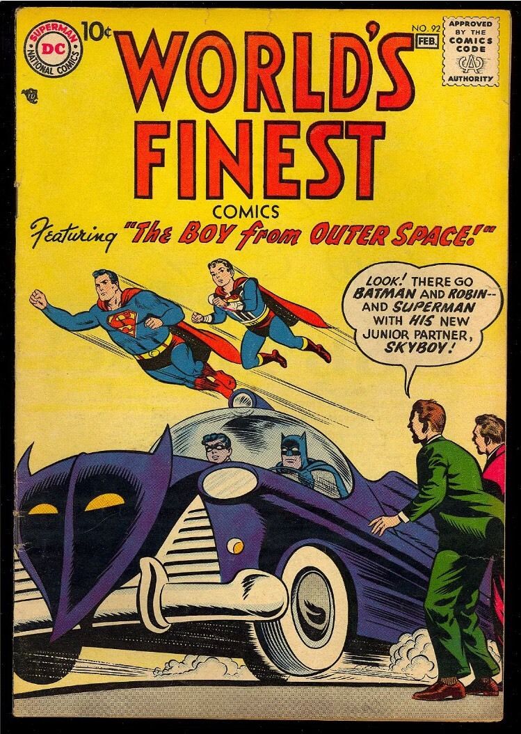 DC Worlds Finest # 92 Superman Not Cgc Comic Golden Age 1958