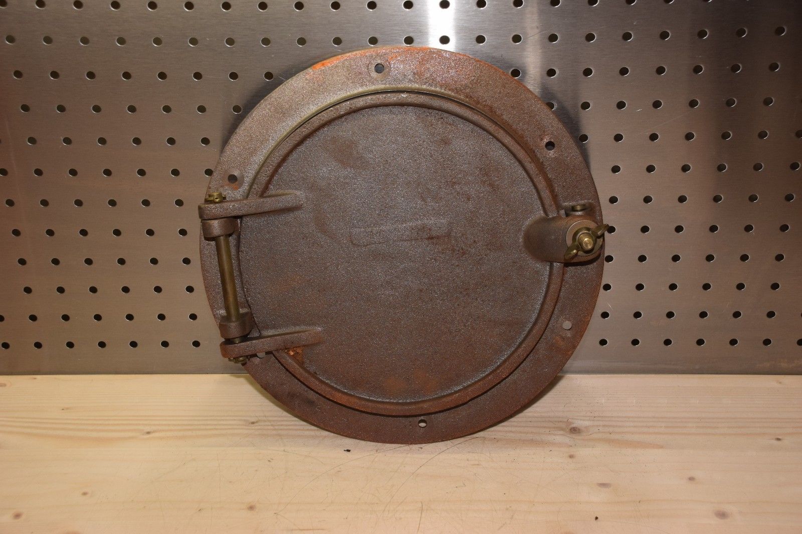 Industrial VINTAGE PORTHOLE 8" window, ship, nautical, boat, Antique, Steampunk