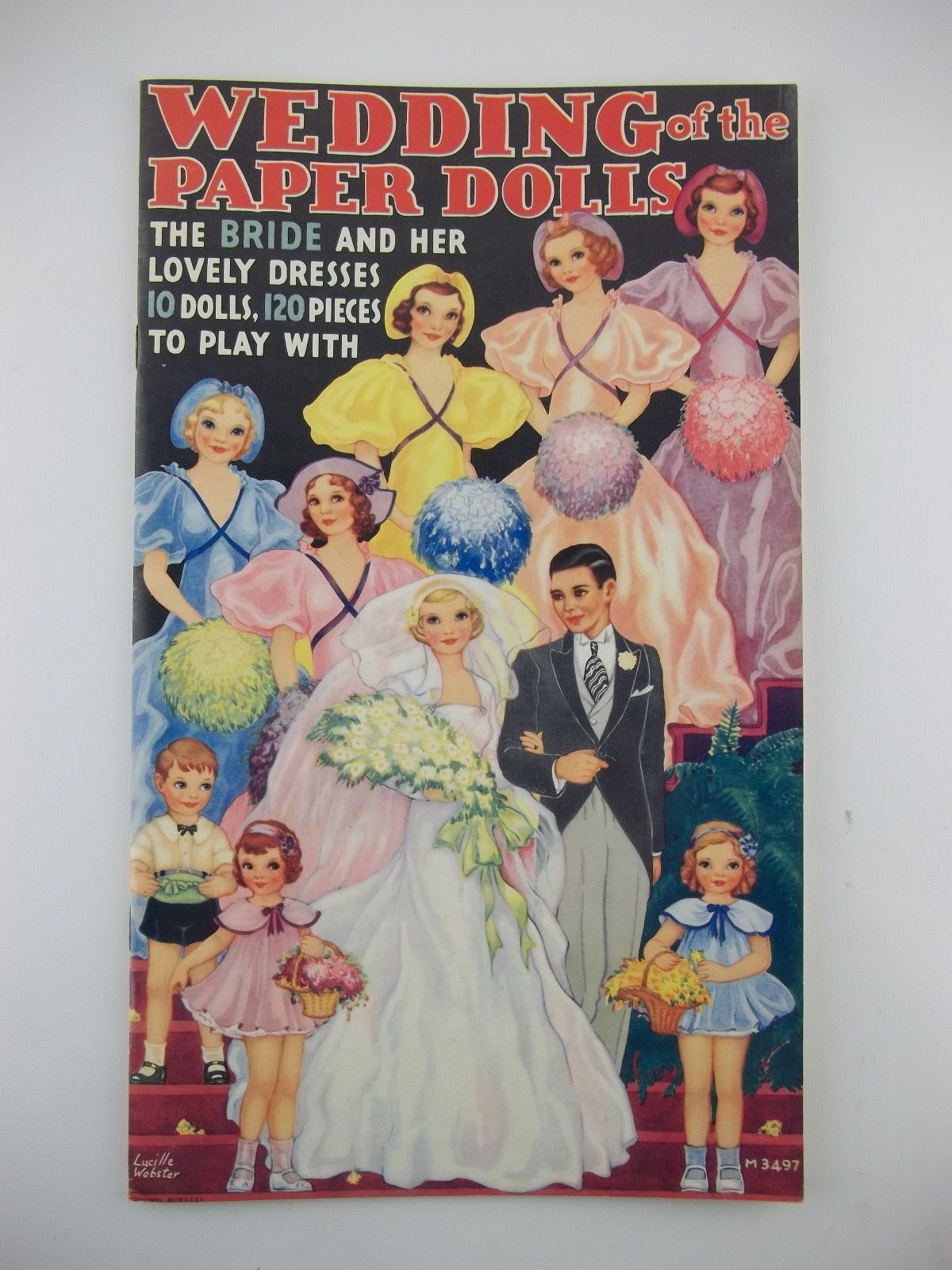 Vintage Merrill 1935 Wedding Bride Dresses Cut Out Paper Doll Book Reproduction