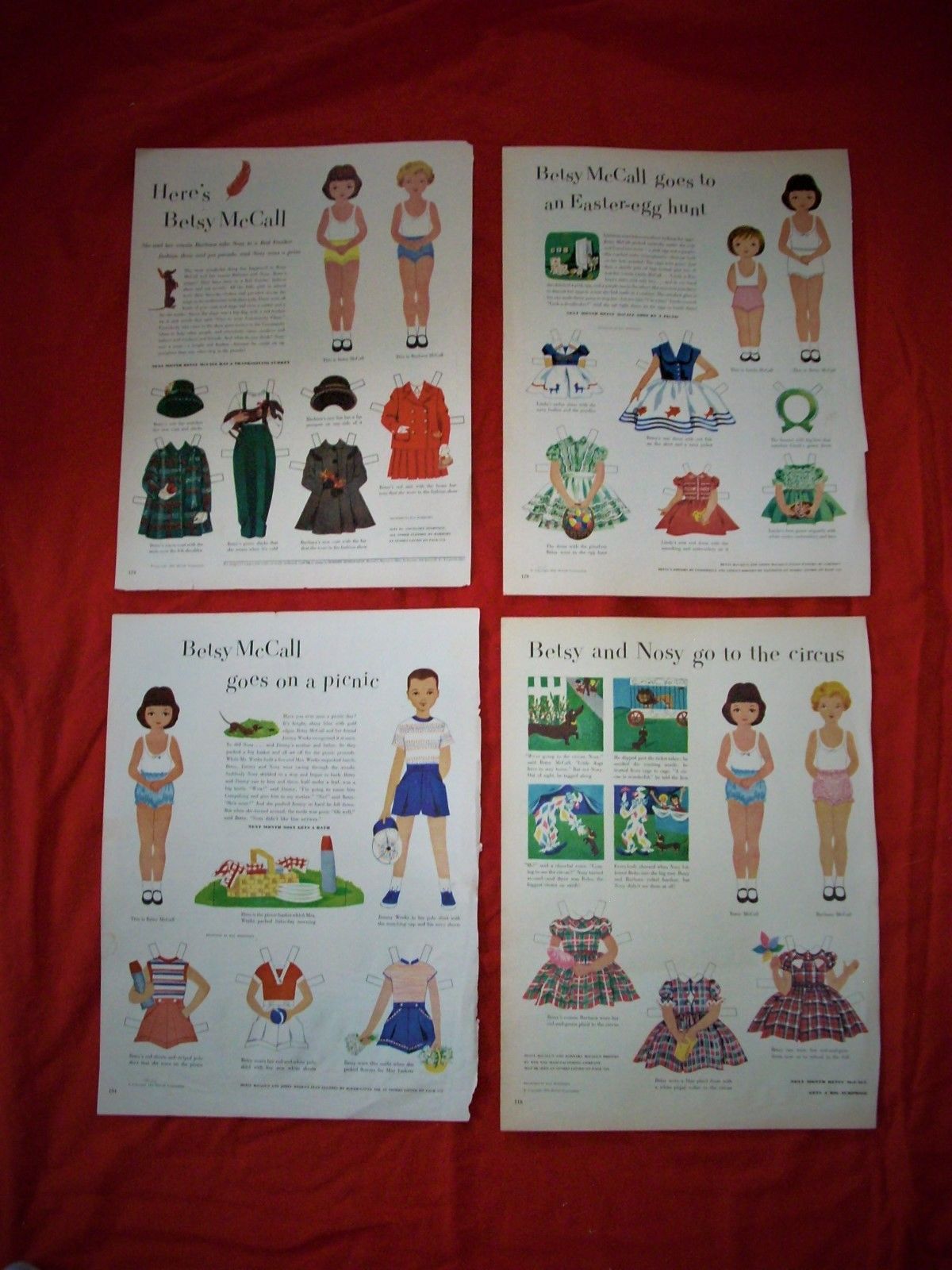 30 UNCUT BETSY MCCALL PAPER DOLLS FROM THE 50'S