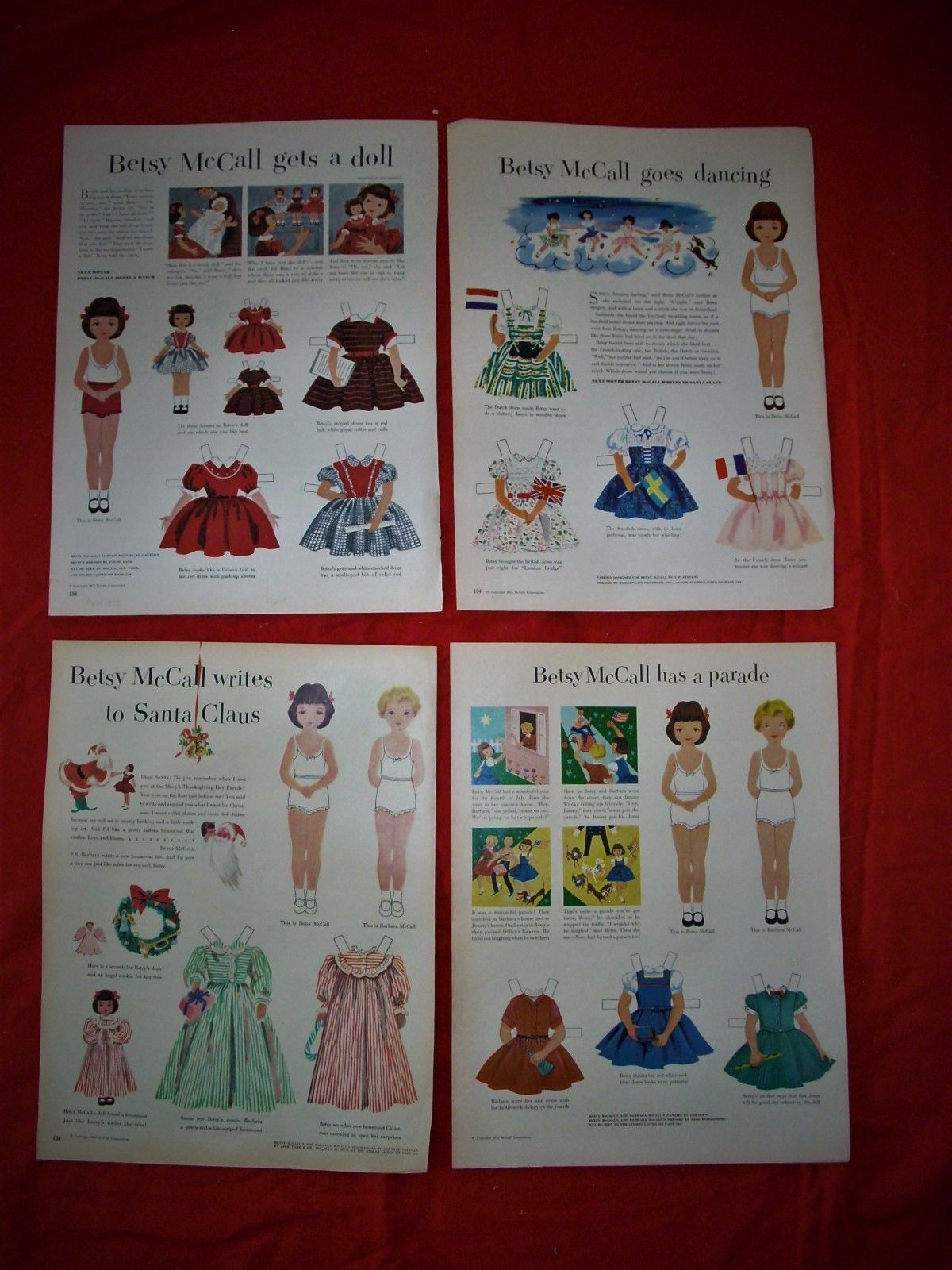 30 UNCUT BETSY MCCALL PAPER DOLLS FROM THE 50'S