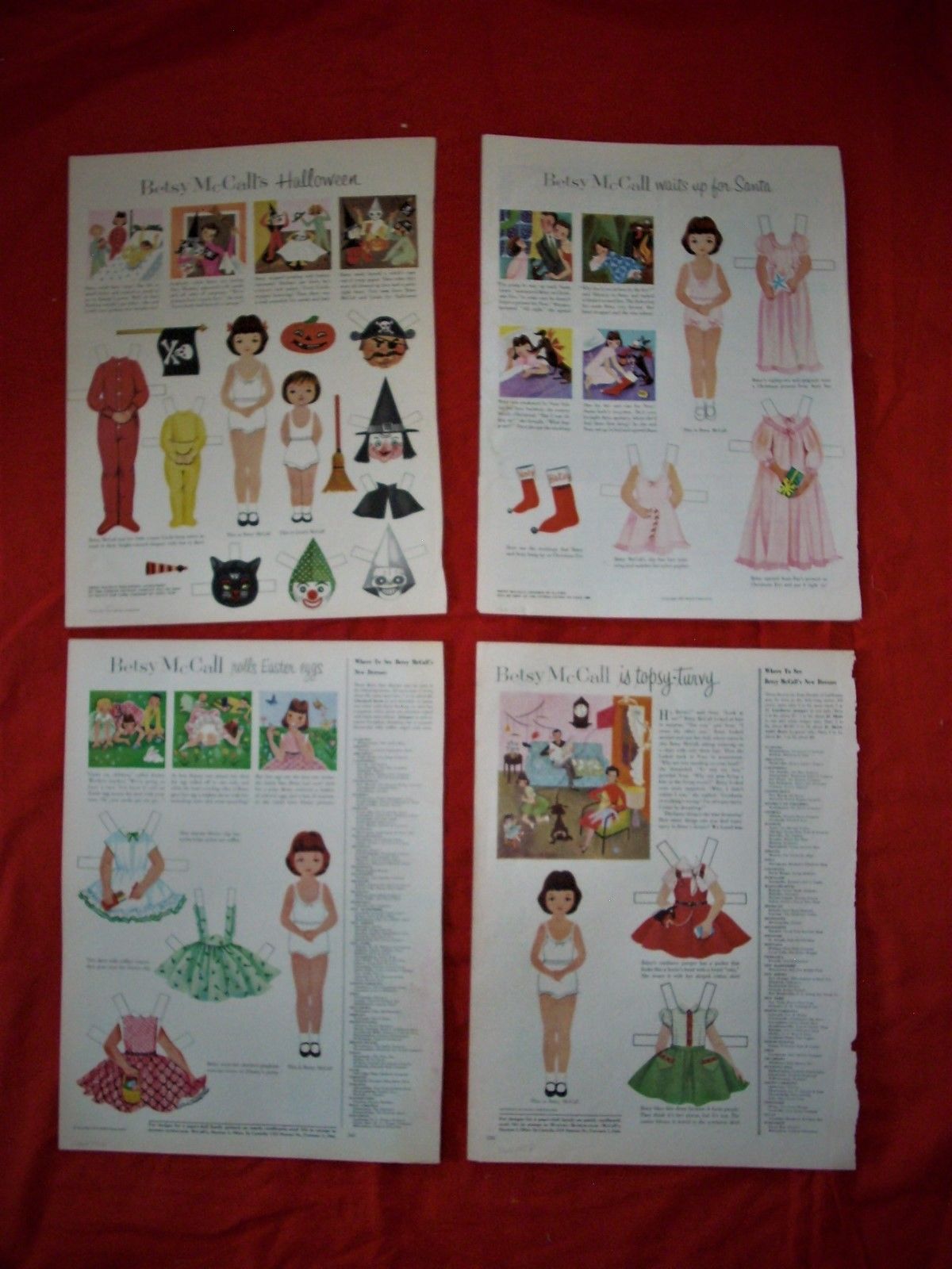 30 UNCUT BETSY MCCALL PAPER DOLLS FROM THE 50'S