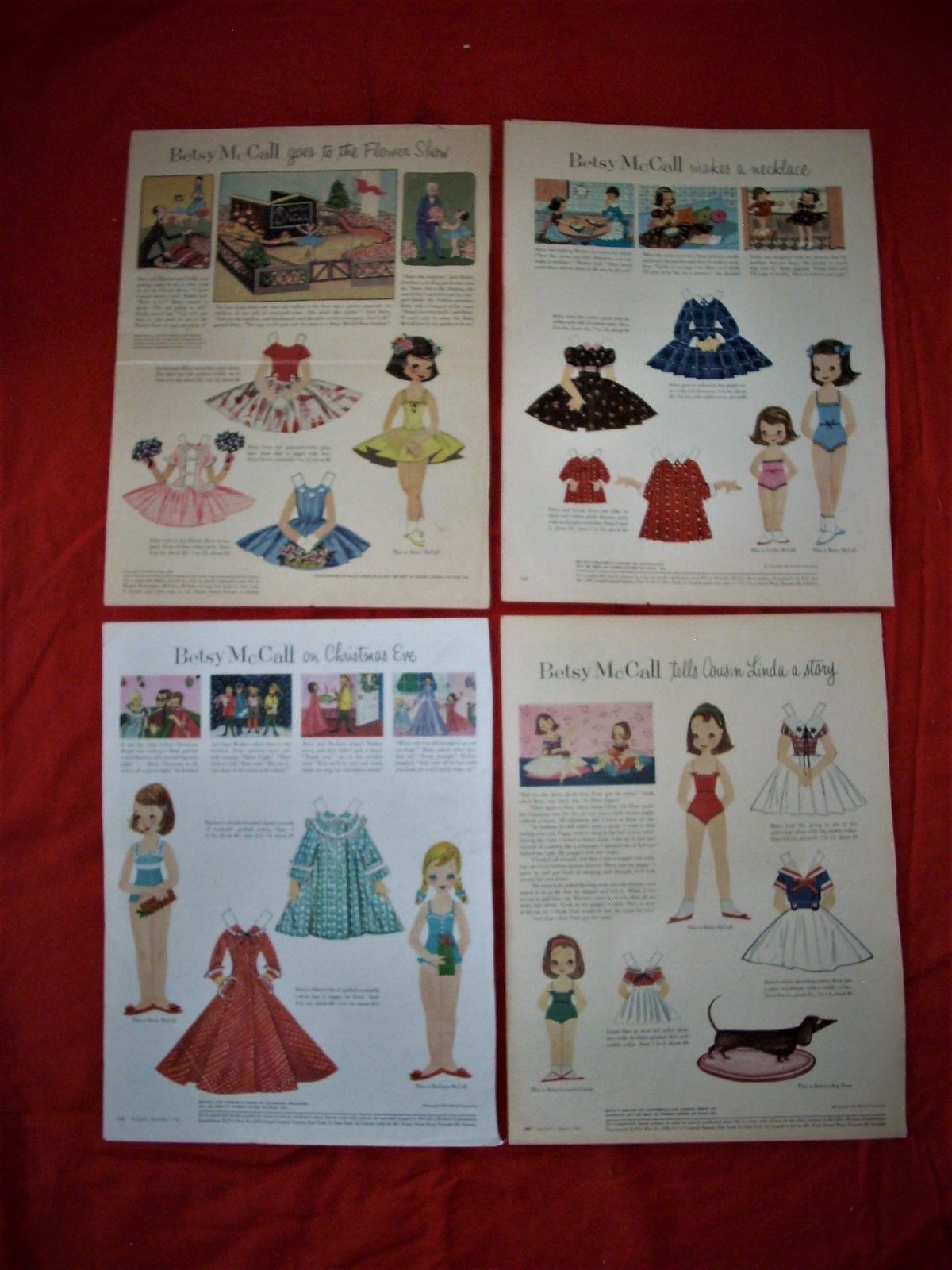 30 UNCUT BETSY MCCALL PAPER DOLLS FROM THE 50'S