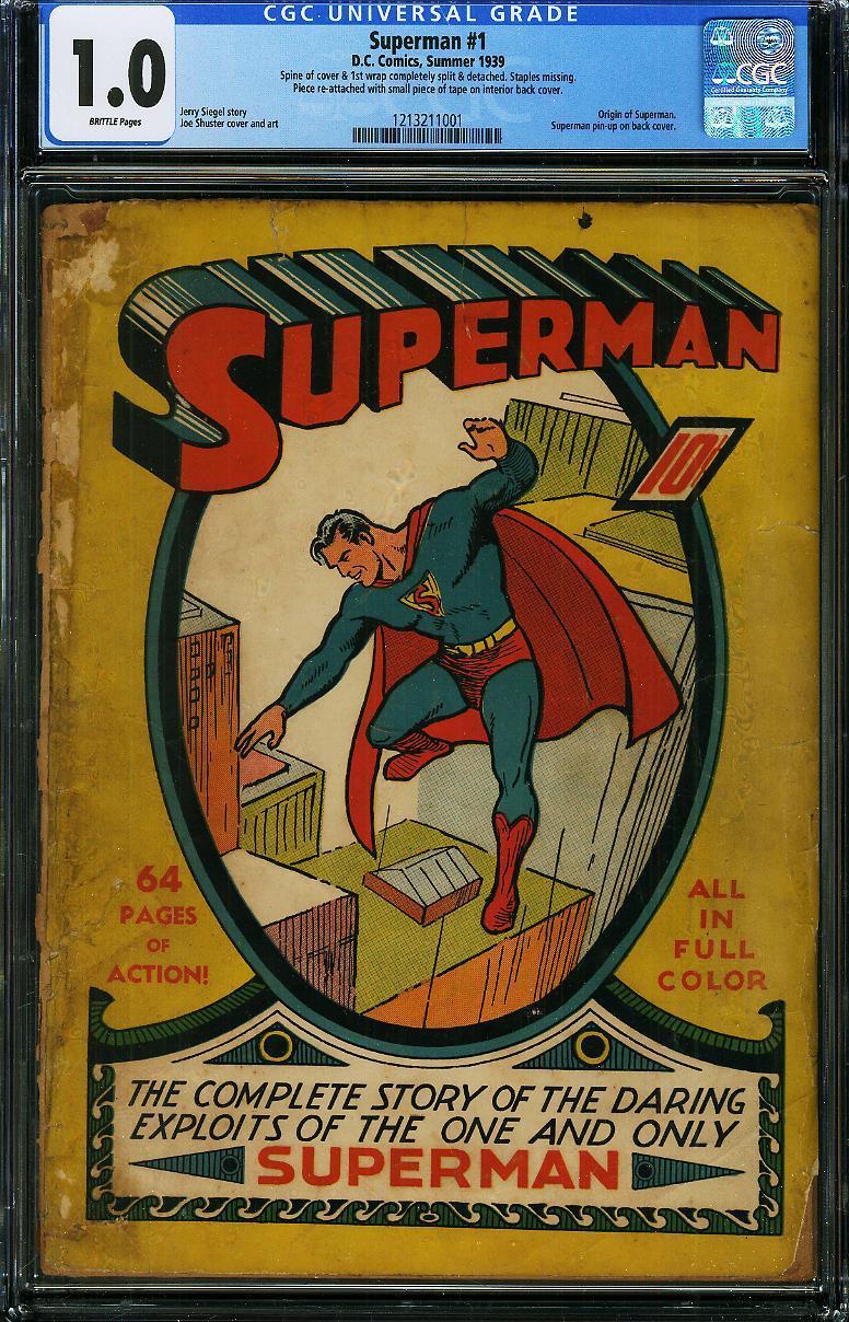 Superman #1 CGC FR 1.0 Brittle pages