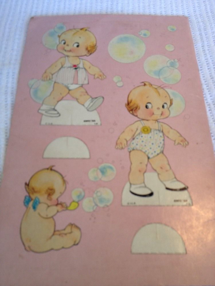 Kewpie Kin Paper Dolls Artcraft 1967 Uncut