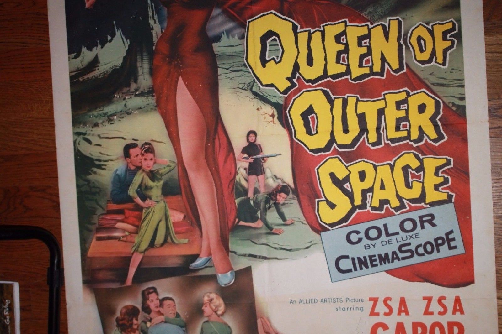 The Queen of Outer Space Original Vintage Movie Poster 1958 Unrestored 1 sheet