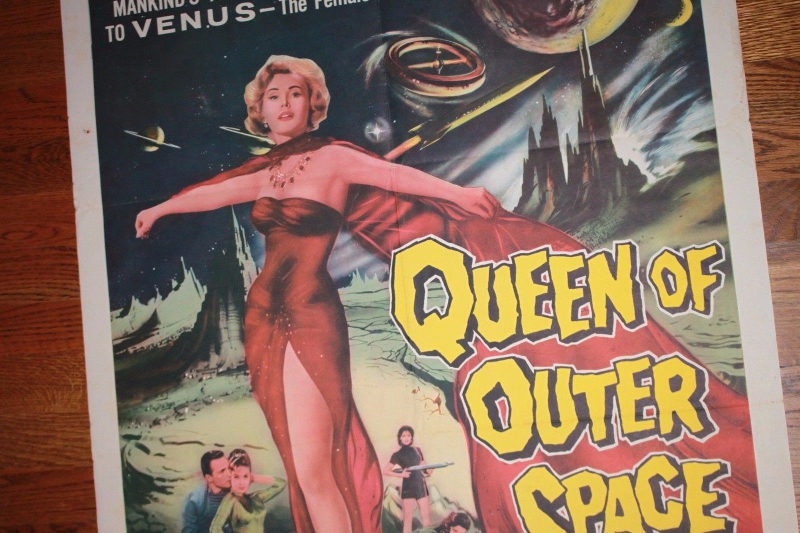 The Queen of Outer Space Original Vintage Movie Poster 1958 Unrestored 1 sheet