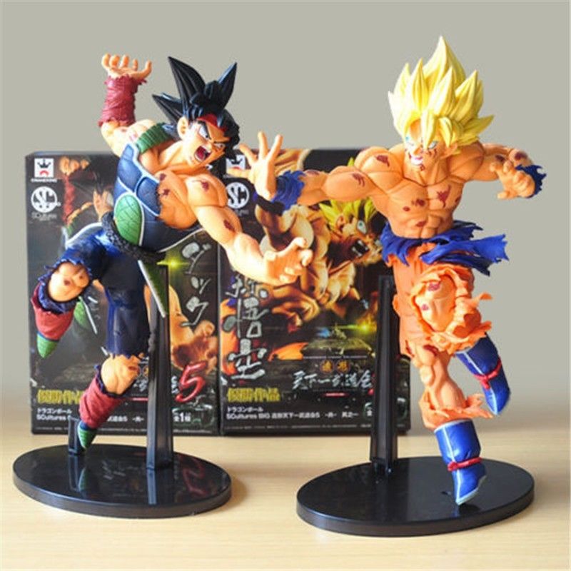 Dragon Ball Z SCultures Tenkaichi Son Gokou Bardock Battle Damage Set PVC Figure