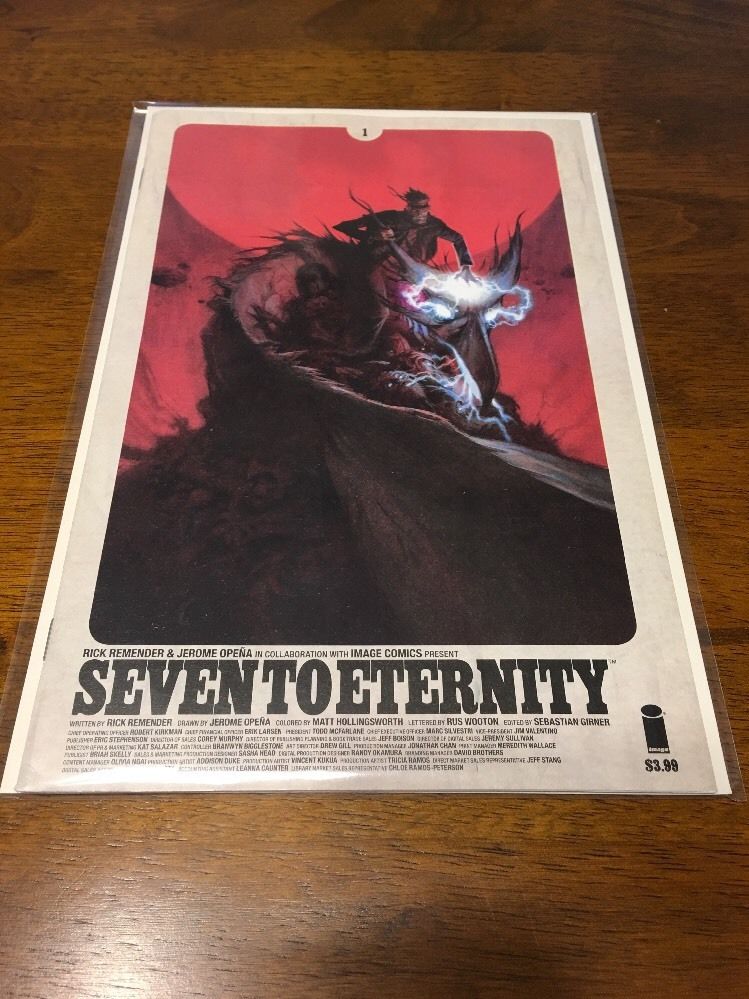 SEVEN TO ETERNITY #1-C (2016) 9.4+ NM TONY MOORE VARIANT COVER C REMENDER IMAGE