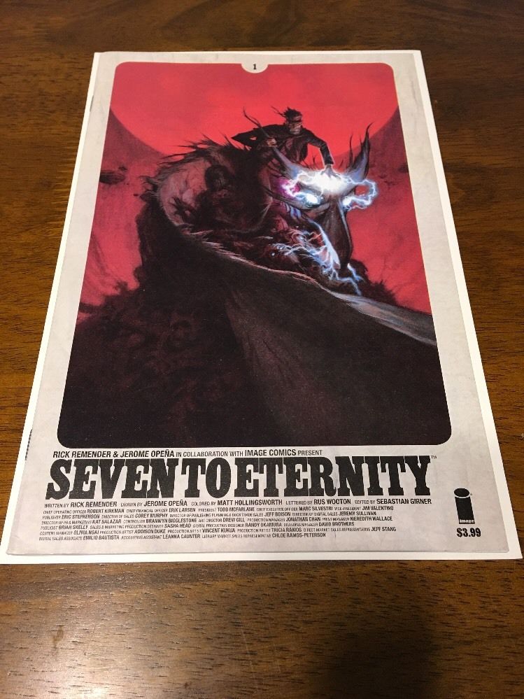 SEVEN TO ETERNITY #1-C (2016) 9.4+ NM TONY MOORE VARIANT COVER C REMENDER IMAGE