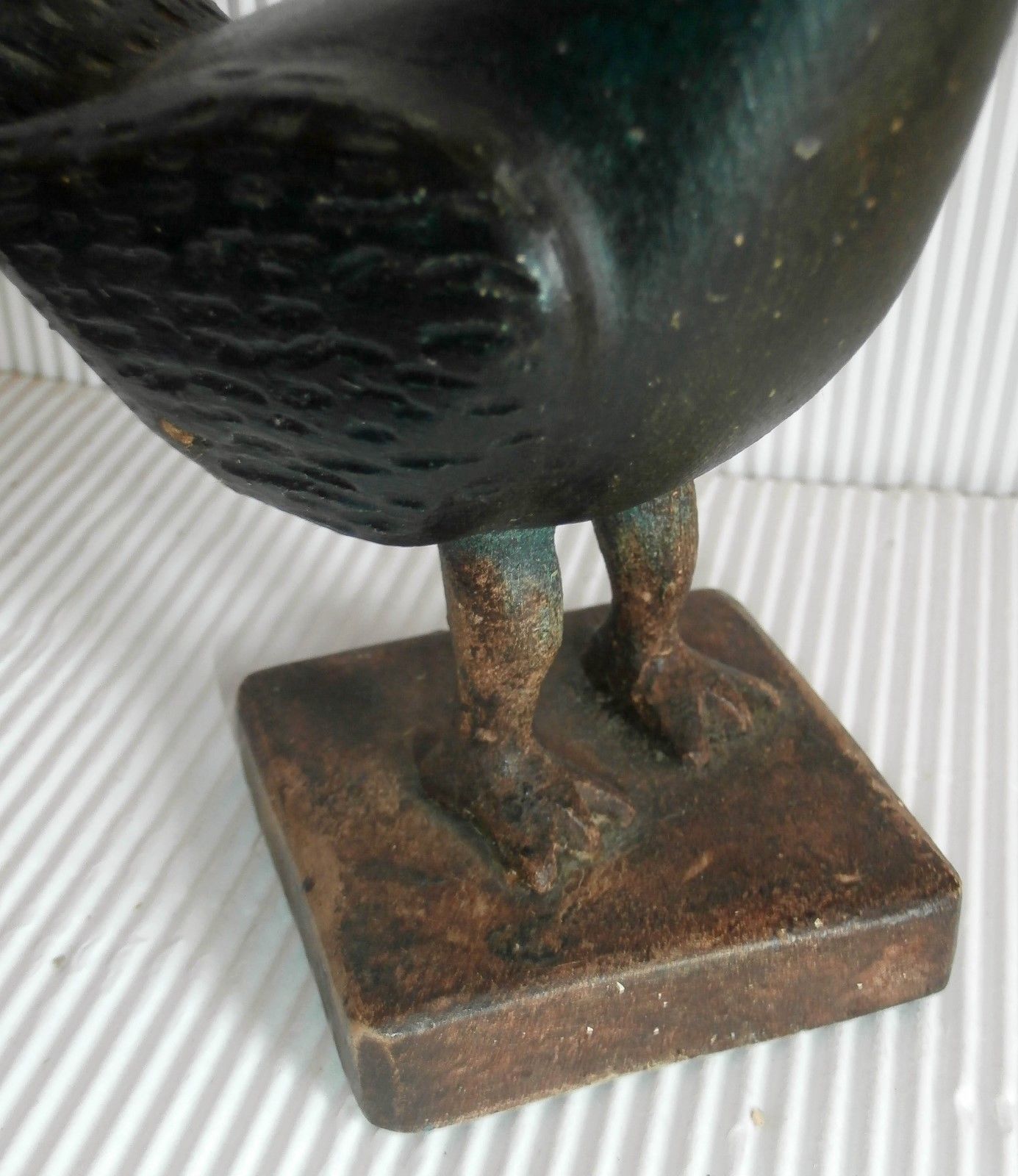 Rare Folk Art Hand Carved  bird  MAGNIFICENT  WORK  And  color  patina