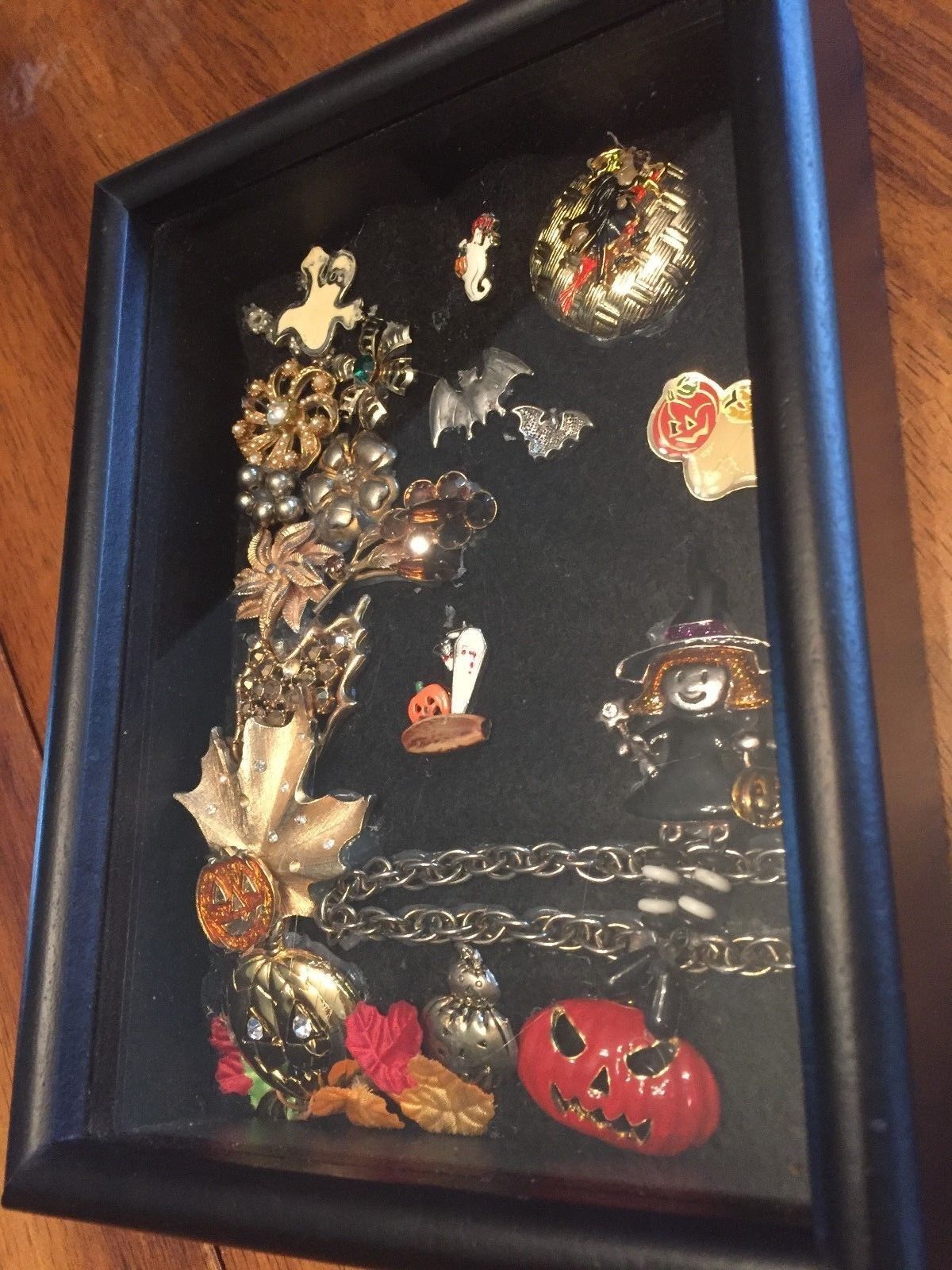 Halloween Original Jewelry Art by Nicole Shadow Box Costume Jewelry