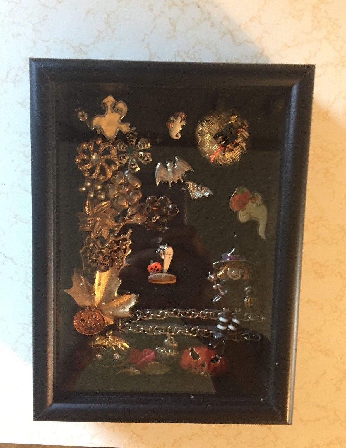 Halloween Original Jewelry Art by Nicole Shadow Box Costume Jewelry