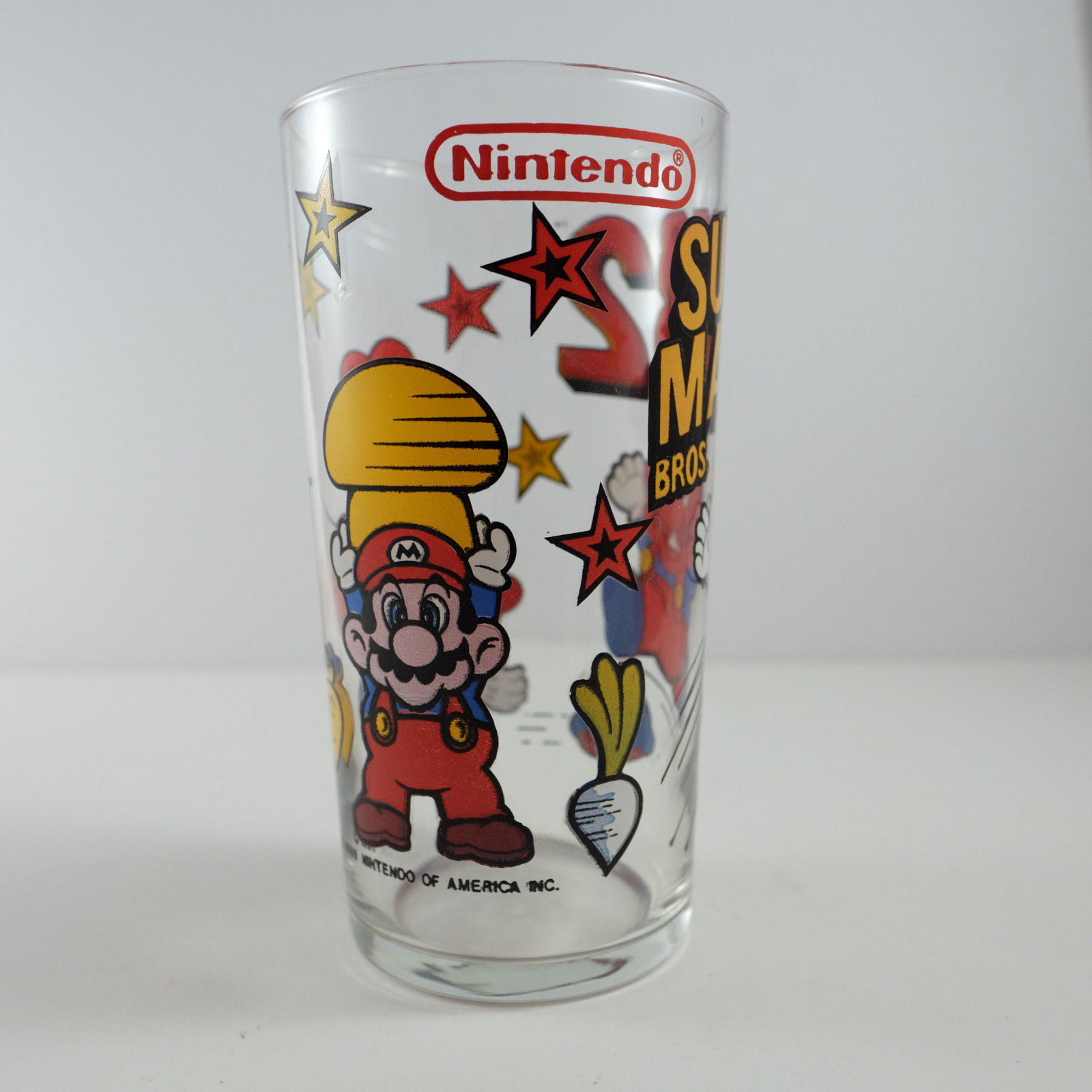 Super Mario Bros 2 Drinking Glass Nintendo 1989 Vintage