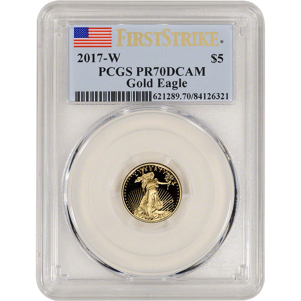 2017-W American Gold Eagle Proof (1/10 oz) $5 - PCGS PR70 DCAM - First Strike