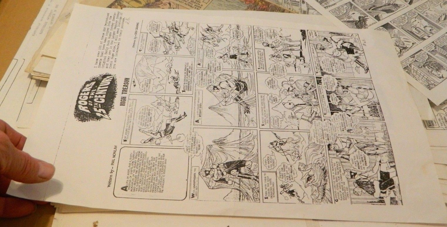 Vintage Buck Rogers Sunday Black & White Comic Copy AD  USED