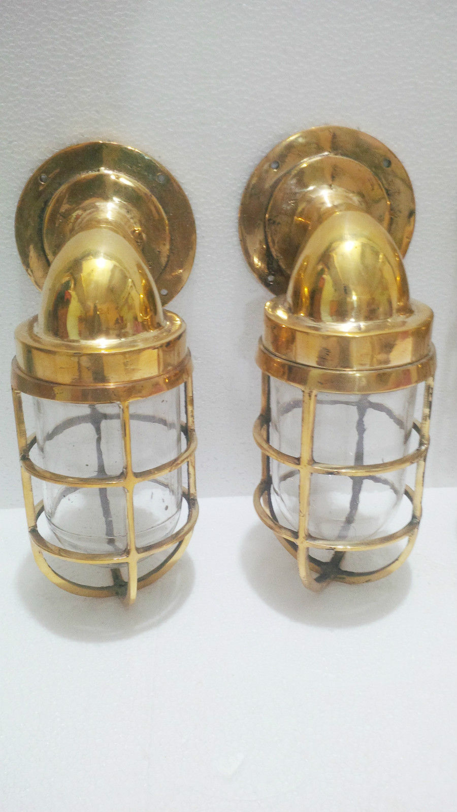 NAUTICAL MARINE SHIP BRASS  PASSAGE WALL MOUND LIGHTS New 5 pc