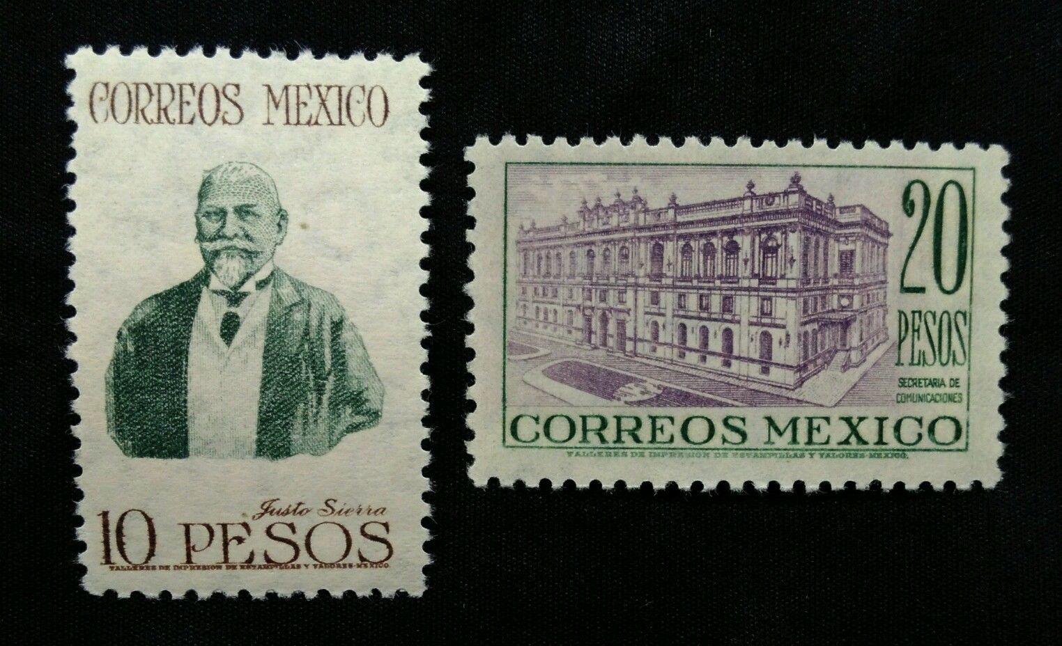 MEXICO STAMPS SC#828-829 Mint, OG, H Justo Sierra