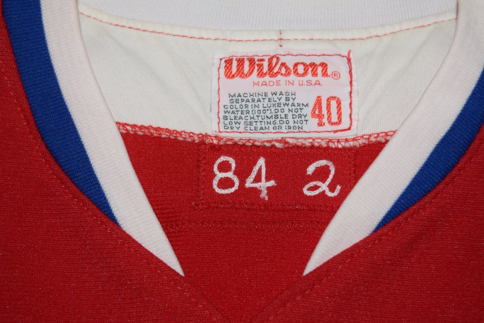 Vtg 1984 Wilson TEXAS RANGERS Wayne Terwilliger Red Game worn used jersey #42