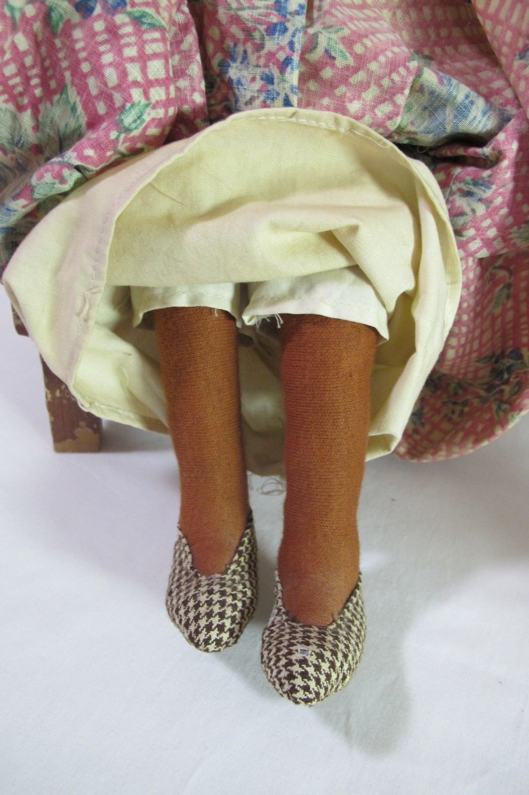 Antique American Folk Art Wax Head Bisque Hands GRANDMA, GRANDPA DOLLS, 12" Tall