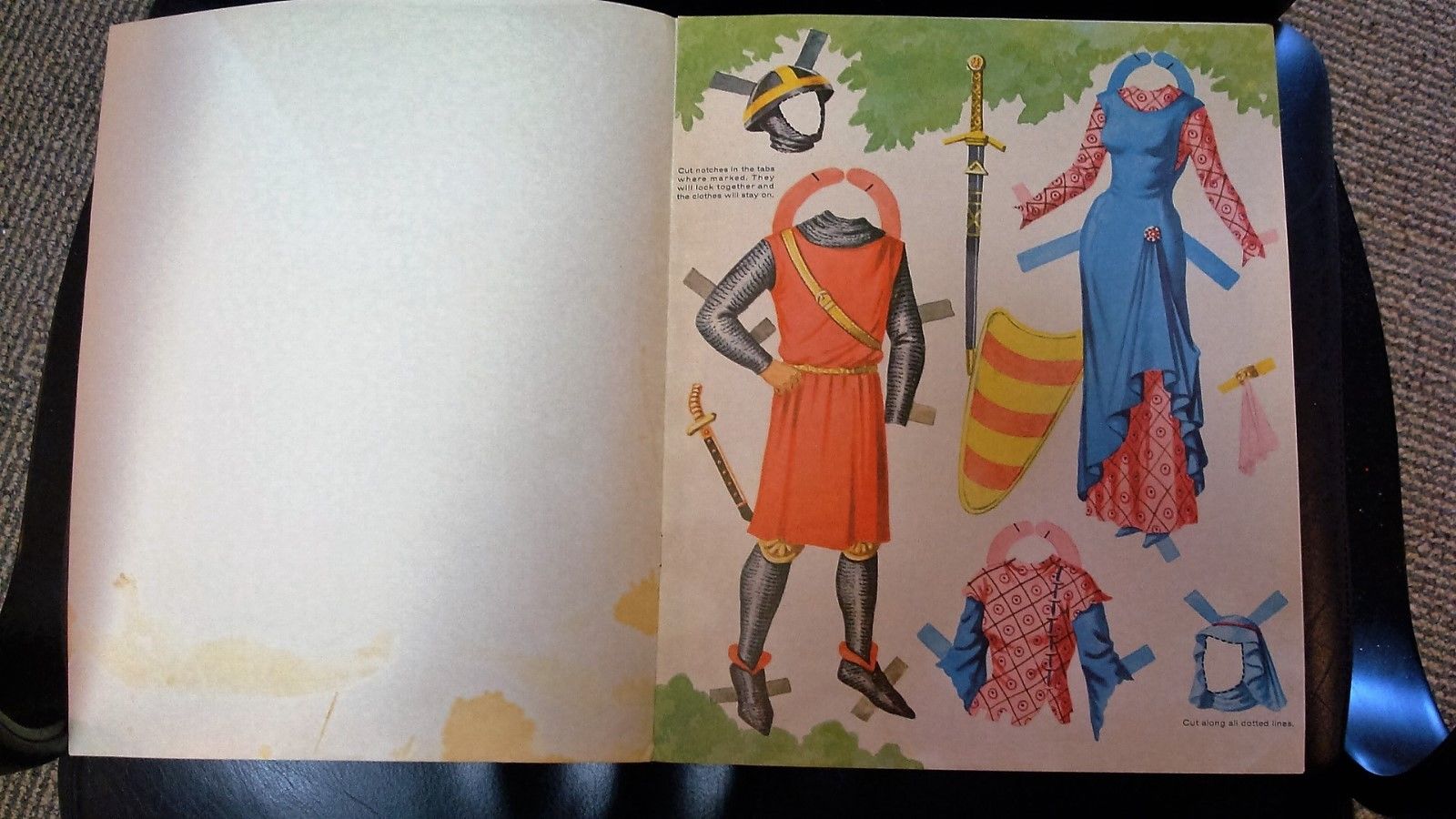   VINTAGE Paper Doll - Robin Hood and Maid Marian - Saalfield 1950's