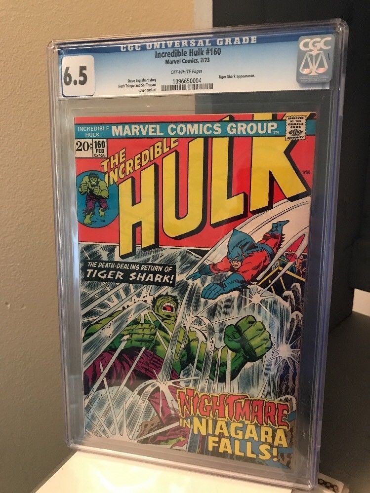 THE INCREDIBLE HULK #160 ==> CGC 6.5 TIGER SHARK APPEARANCE MARVEL COMICS 1973