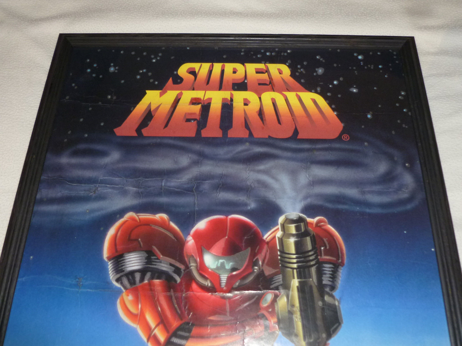 RARE FRAMED SIGNED NINTENDO POSTER SUPER METROID SAMUS ARAN LE 321/2000 LIMITED