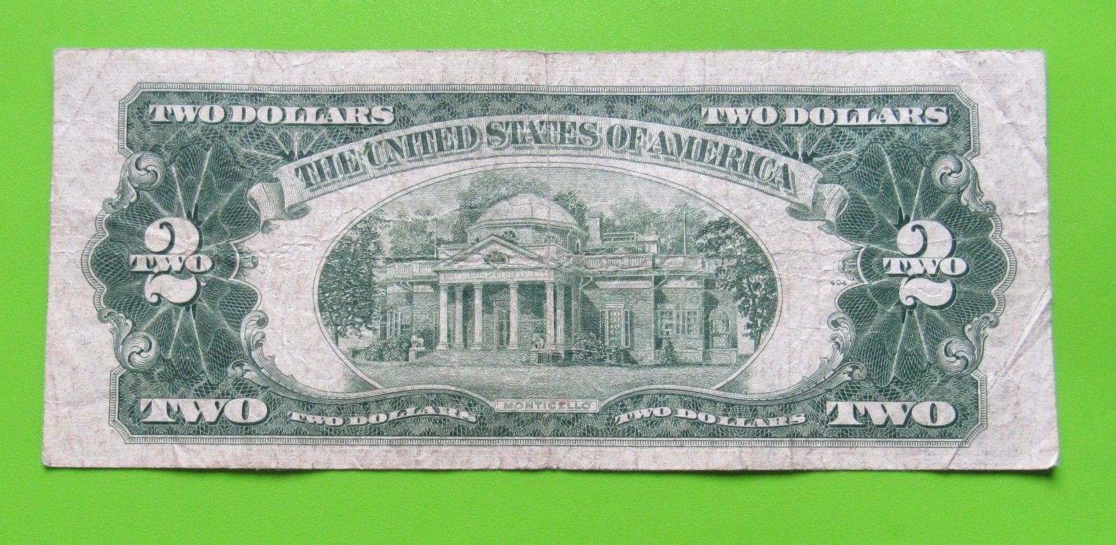 1953-B $2 - U.S. Dollar Banknote - Red Seal - FREE DOMESTIC SHIPPING