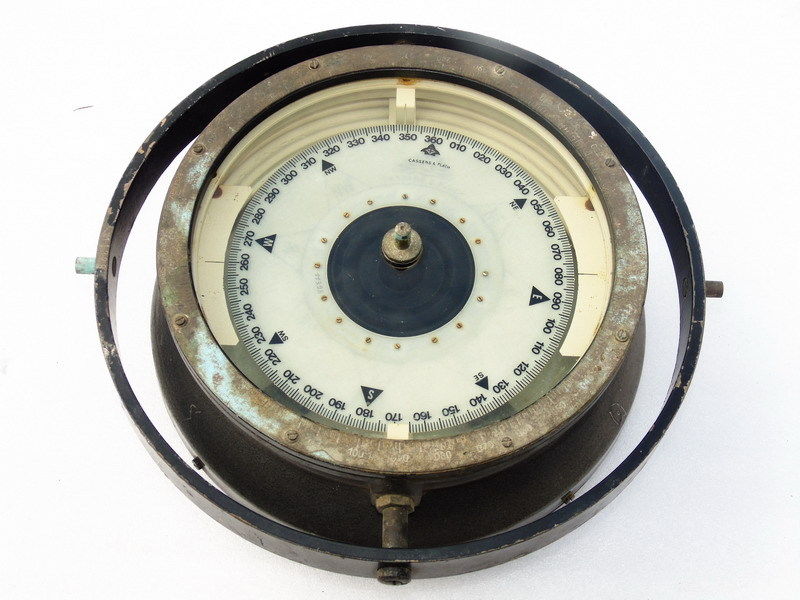 HUGE CASSENS & PLATH SHIPS MARINE BINNACLE MAGNETIC COMPASS