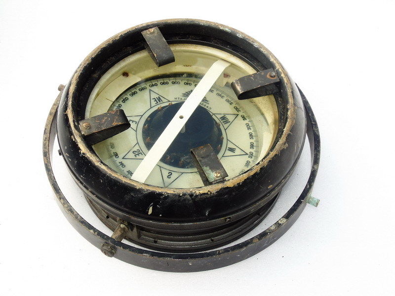 HUGE CASSENS & PLATH SHIPS MARINE BINNACLE MAGNETIC COMPASS