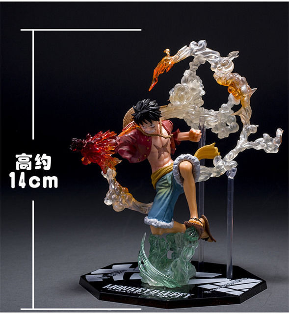 One Piece Anime Monkey D Luffy Battle Version 8" pvc figure toy New With Box