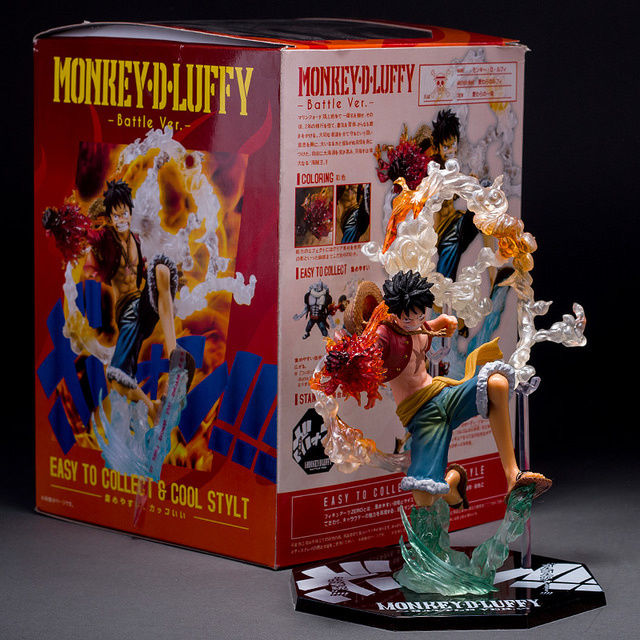 One Piece Anime Monkey D Luffy Battle Version 8" pvc figure toy New With Box