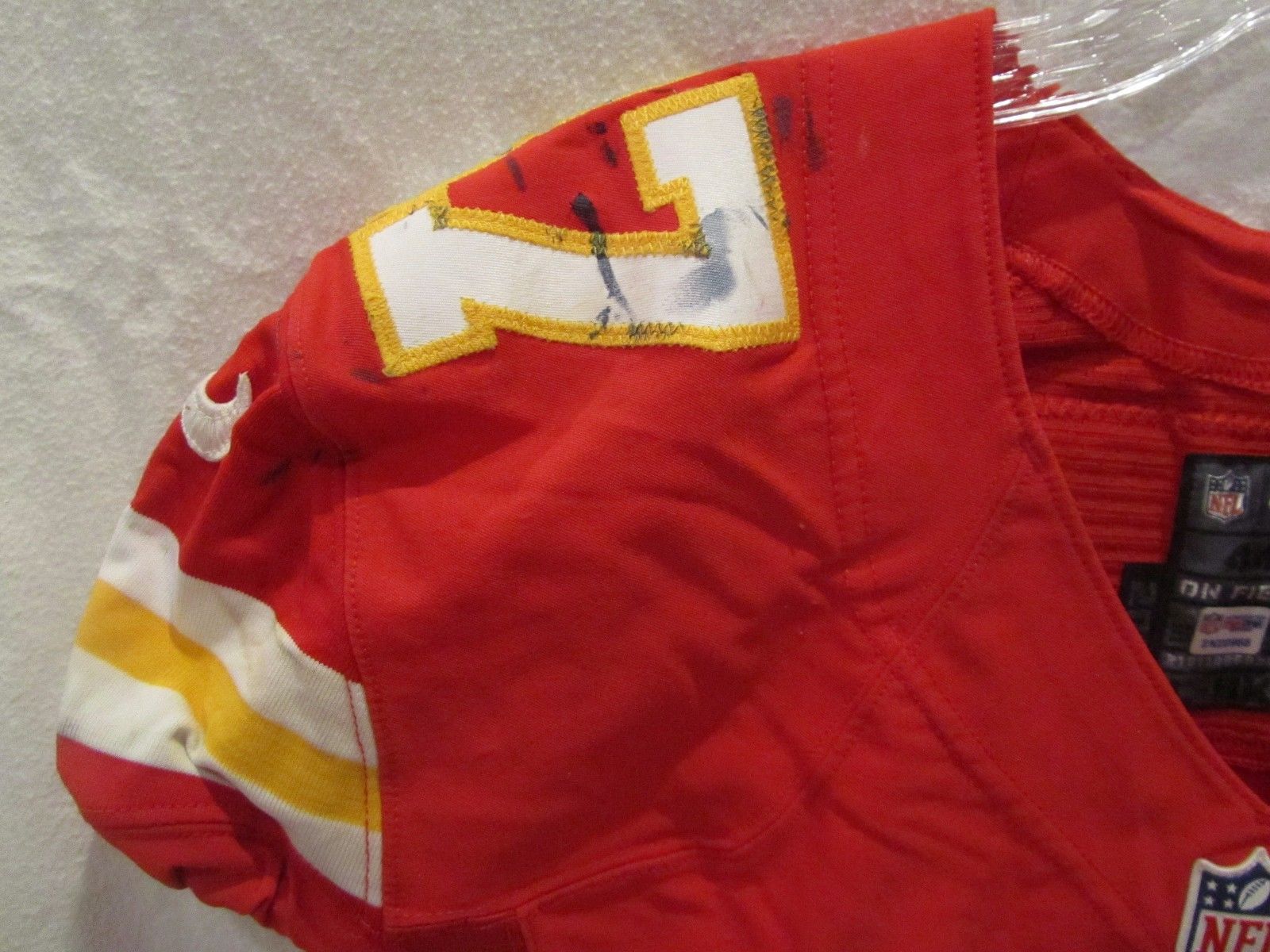 Travis Kelce KC Chiefs Game Used & Autographed Home Jersey (Oct. 11, 2015) - PSA