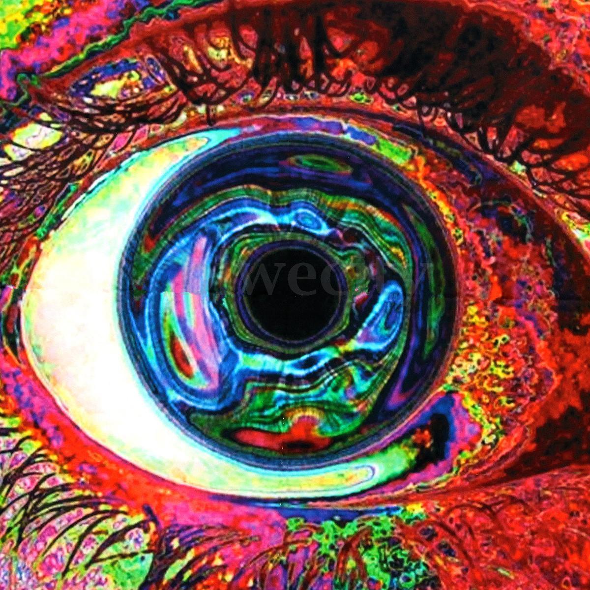 Psychedelic Trippy Colorful Eye Art Silk Cloth Poster 24 x 24" Home Wall Decor