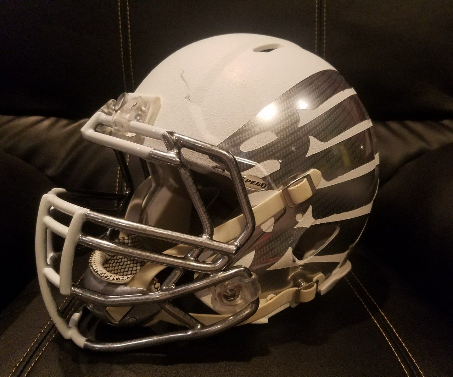 Oregon Ducks Game Worn Used Helmet 2015 CFP Title Game Riddell Speed Rare Intact