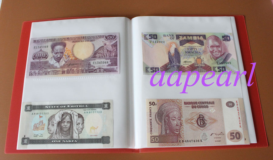 New Paper Money Album Holders World Banknotes Collection book 10Pages 40pockets