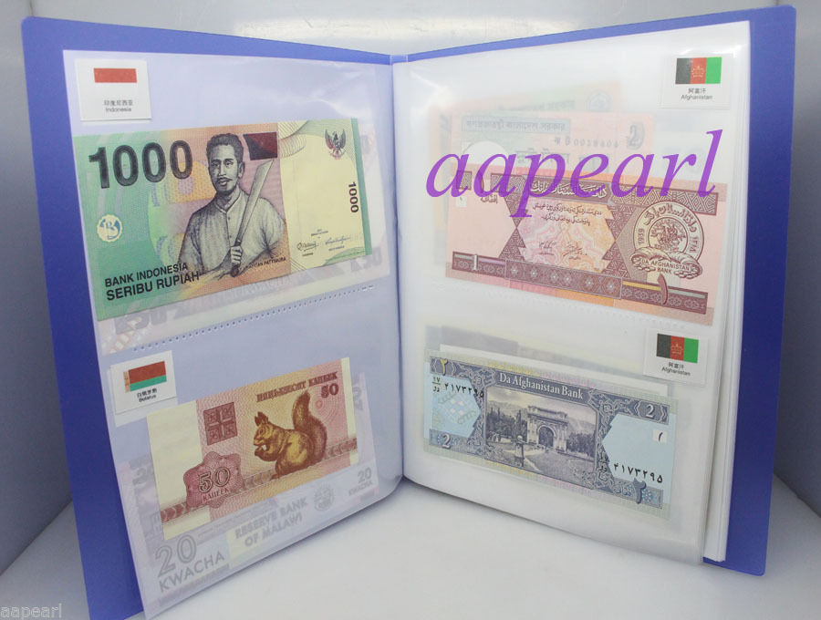 New Paper Money Album Holders World Banknotes Collection book 10Pages 40pockets