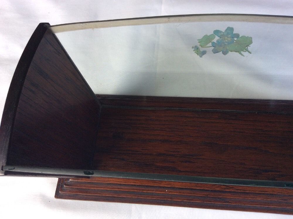 Art Deco 1930s Wood Glass Fruit Trough