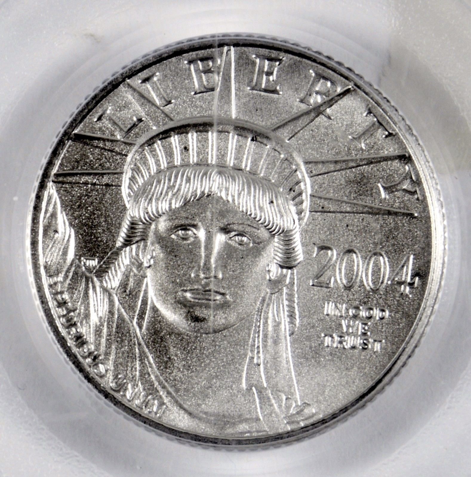 2004 $25 American Eagle Statue of Liberty 1/4 oz Platinum Coin PCGS Graded MS69