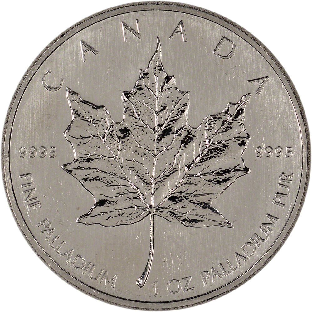 Canada Palladium Maple Leaf - 1 oz - $50 - .9995 - Random Year - Twenty 20 Coins