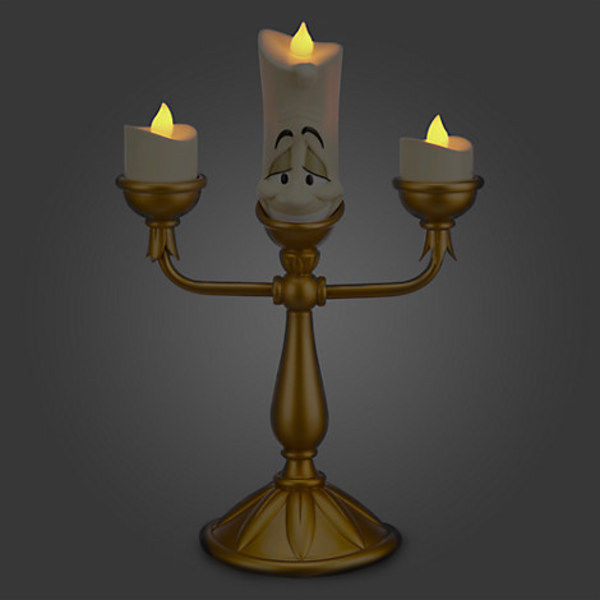 NEW! Disney Parks Beauty & Beast LUMIERE Light Up Candelabra Candle